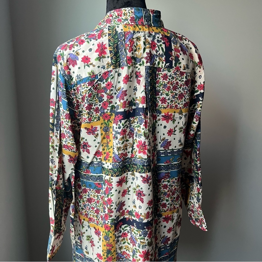 NATURAL LIFE Colorful Floral Button Down Shirt Dress - Picture 7 of 10